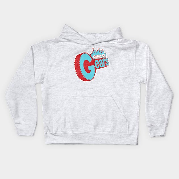 Defunct Chicago American Gears Basketball Team Kids Hoodie by Defunctland